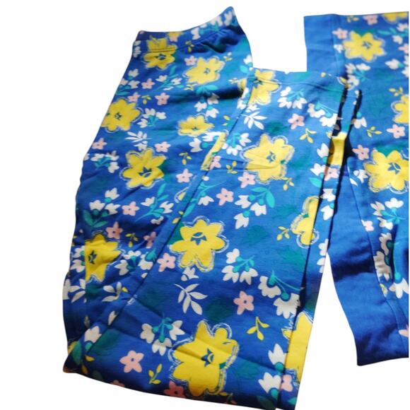 A for Awesome S/S Dropwaist Casual Dress w/ Leggings, LRG Ellis Blue Floral NWOT - Picture 3 of 7